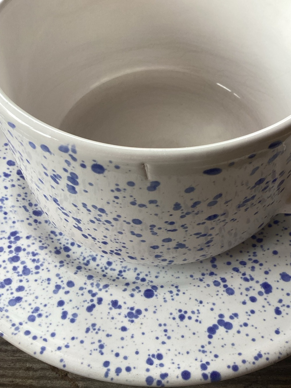 Mug and Plate in Ceramic Splatter Pattern - Picture 10 of 10